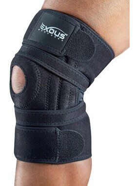 Adjustable Knee Brace for Men & Women - Patented 4-Way Support for Pain Relief